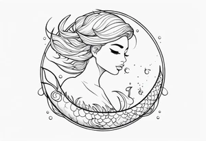 cute meramaid tattoo idea