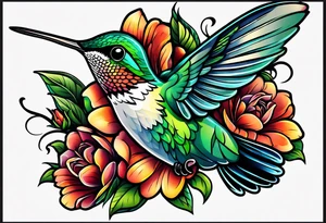 hummingbird tattoo idea
