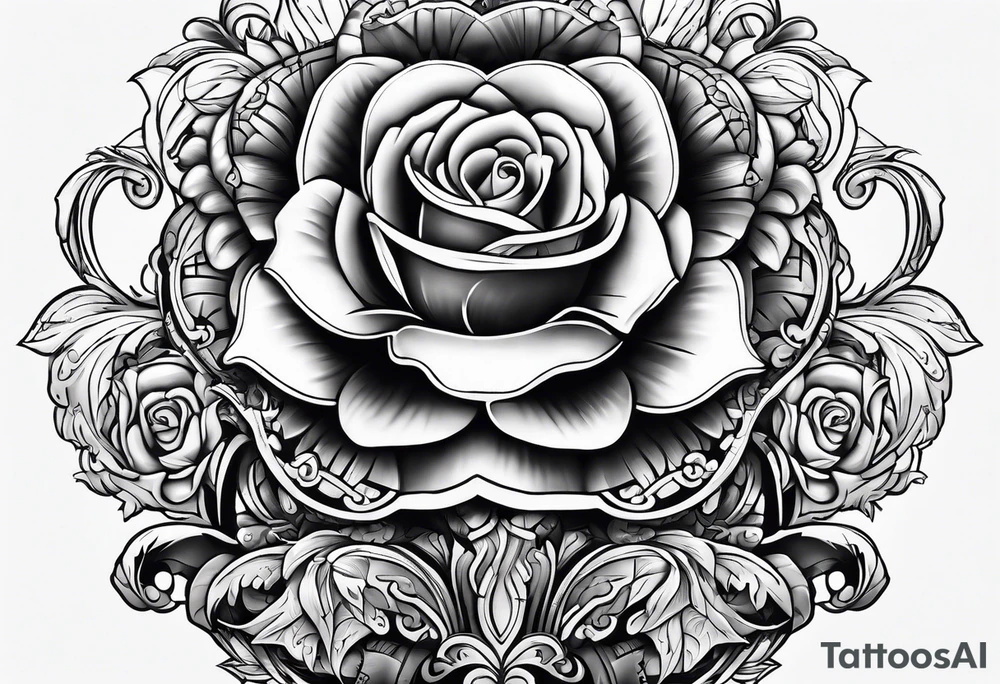Traditional vase tattoo idea
