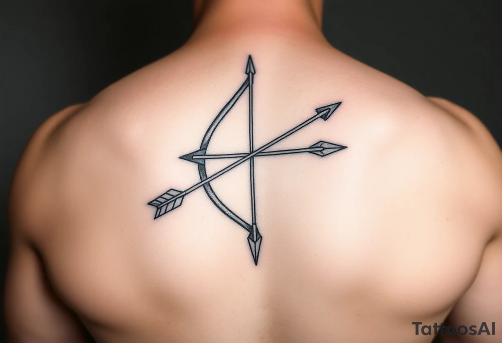 Bow and arrow tattoo idea