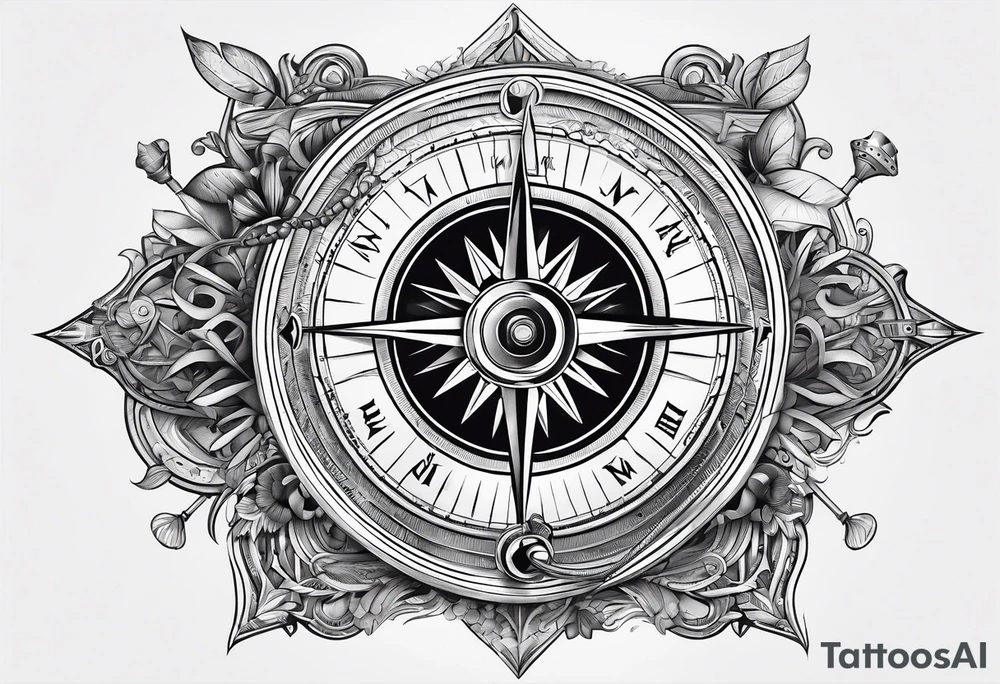 Broken Compass guide me tattoo idea