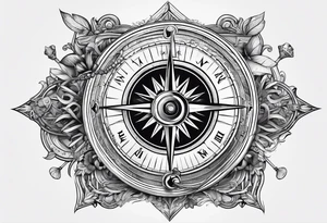 Broken Compass guide me tattoo idea