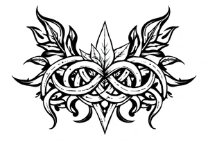 Arm band tattoo of Celtic knot infused with nature tattoo idea