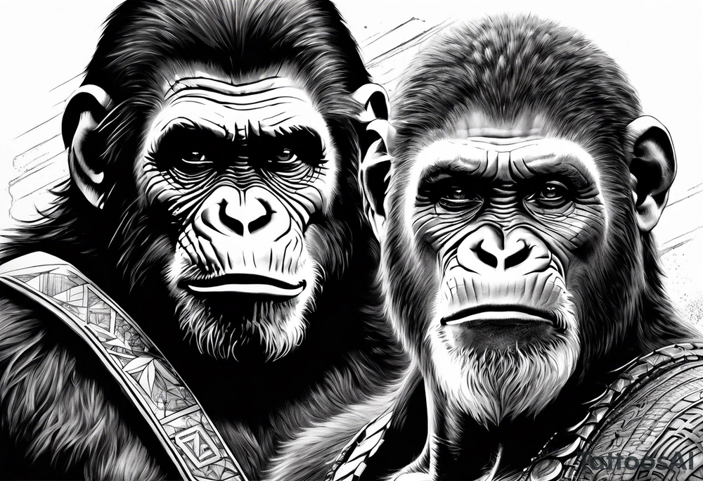 the movie planet of the apes tattoo idea