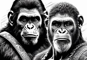 the movie planet of the apes tattoo idea