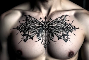 A Gothic looking bow tie tattoo idea