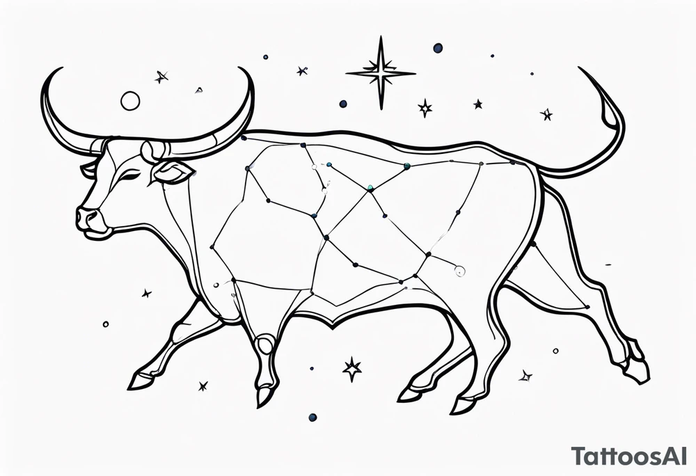 Taurus constellation tattoo idea