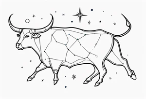 Taurus constellation tattoo idea