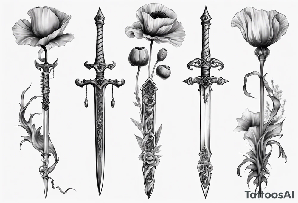 Jester sword poppy 823 tattoo idea