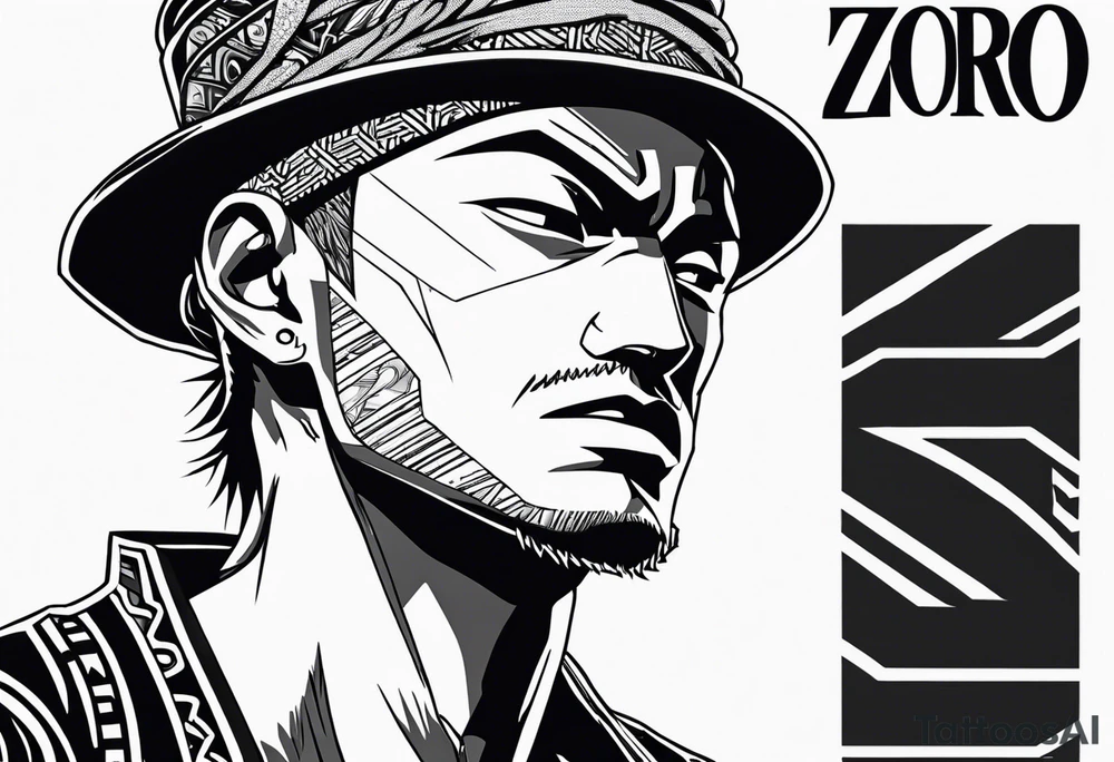 Zoro one piece tattoo to get on my forearm about 5-7 cm in length tattoo idea