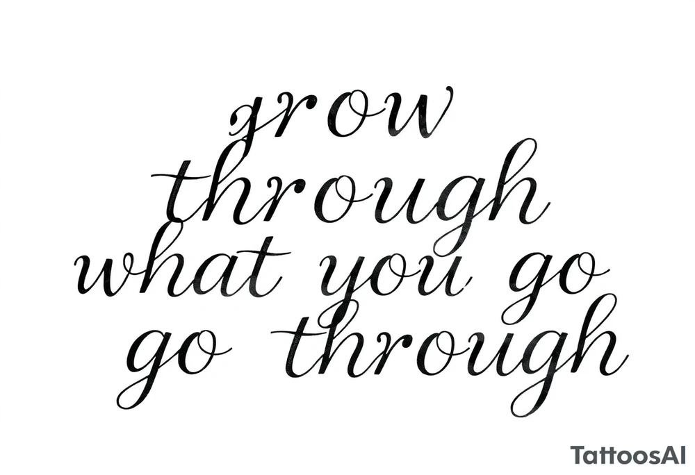 "grow through what you go through" tattoo idea