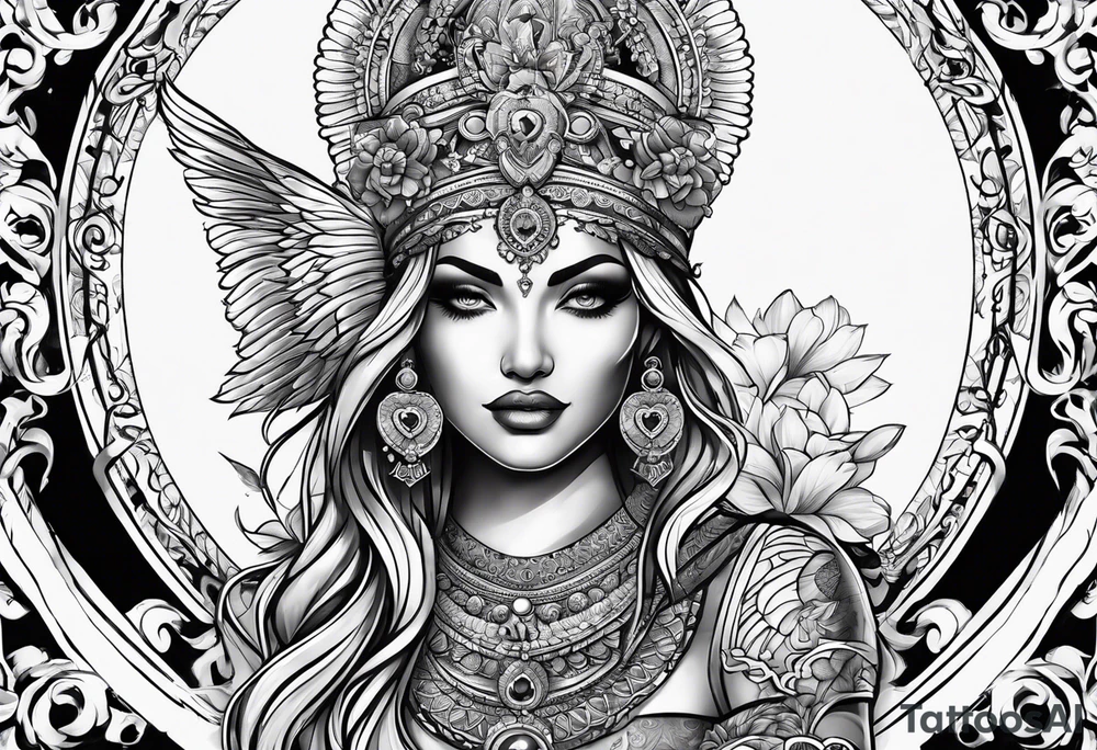 Represent love, peace and humanity tattoo idea
