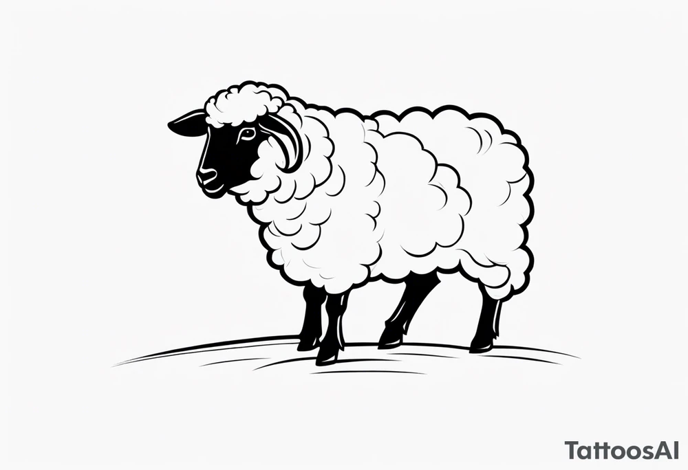 sheep tattoo idea