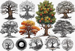 Family tree with names for a forearm of a man tattoo idea