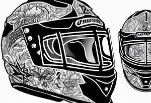 Hockey helmet with number 15 on it tattoo idea