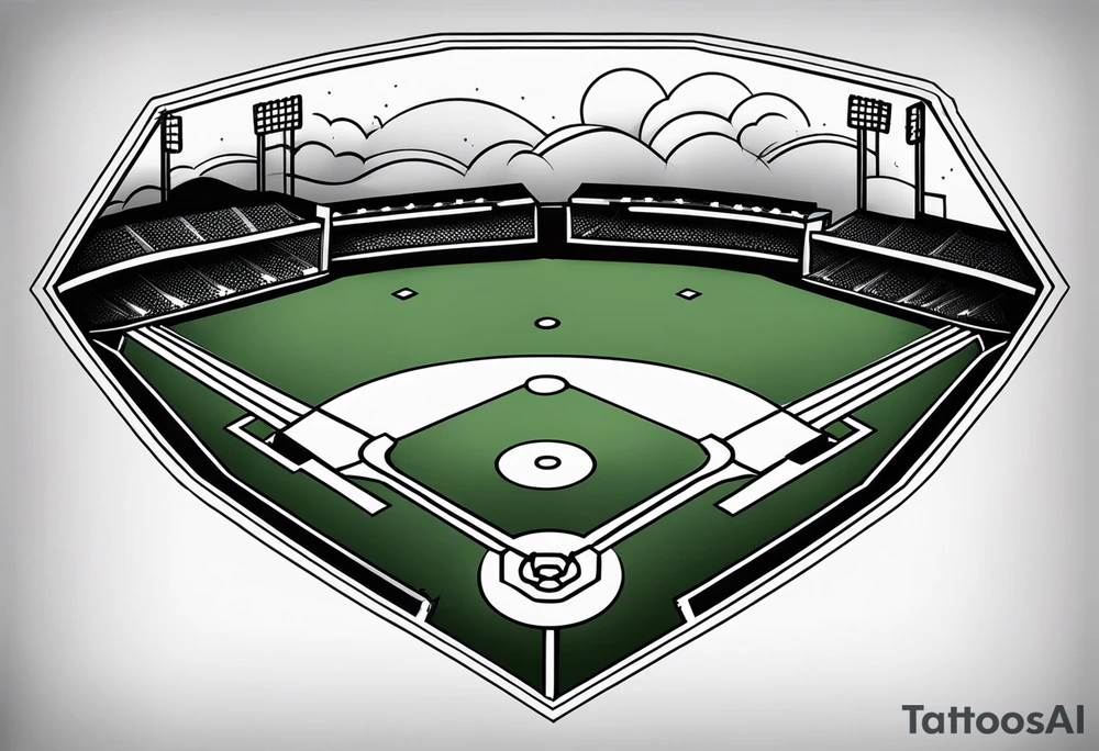 Baseball diamond tattoo idea