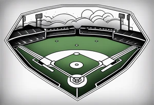 Baseball diamond tattoo idea