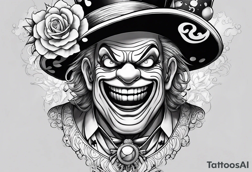 buggie the clown from the anime one piece tattoo idea buggie the clown from the anime one piece tattoo idea