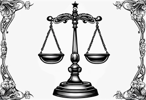 scales of justice tattoo idea