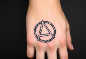 Cybersigilism tattoo of the anarchy symbol tattoo idea