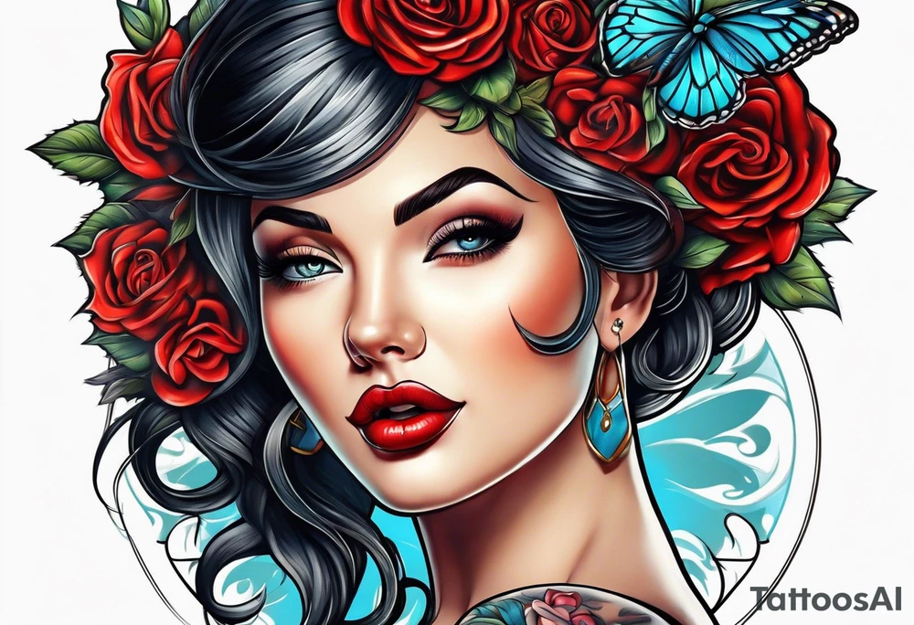 Pin up tattoo idea