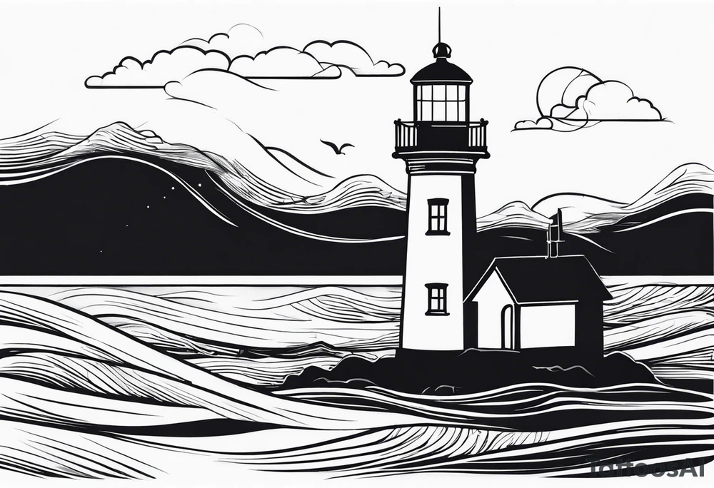 lighthouse tattoo idea