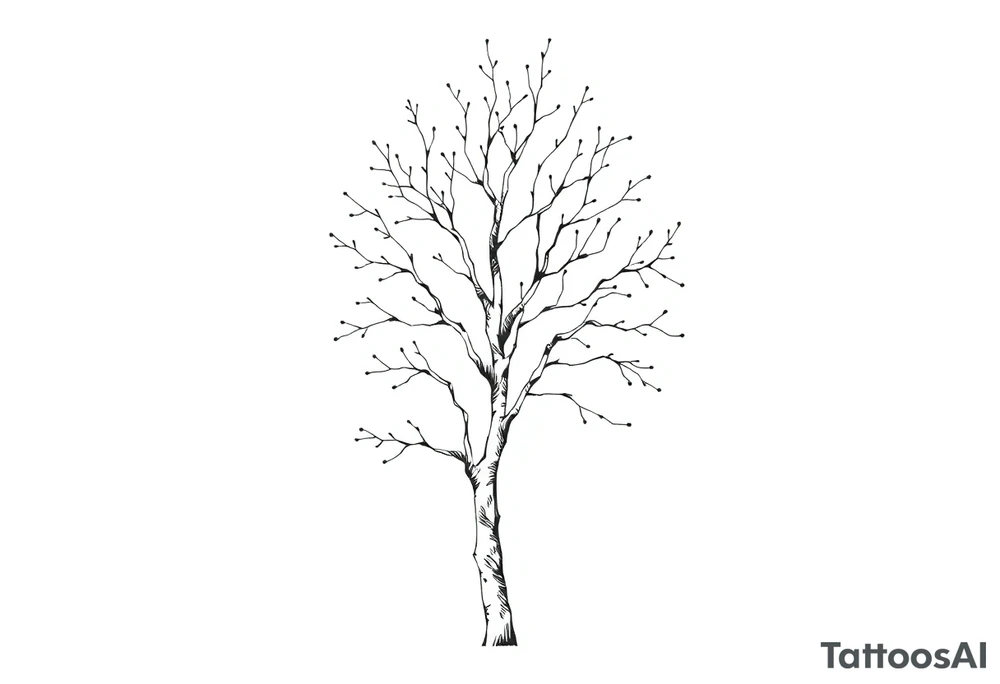 birch tree tattoo idea