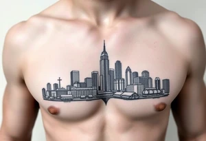 Houston texas skyline tattoo idea