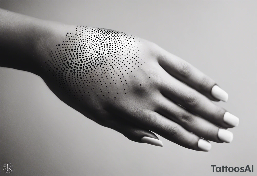 abstract on hand, no people tattoo idea