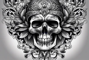 Full Arm sleeve, black, gray, silver, red, royal blue tattoo idea