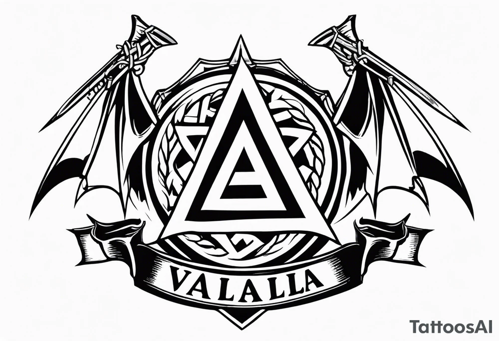 Valhalla sword shield dragon axe Valknut barbed wire
steps tattoo idea Valhalla sword shield dragon axe Valknut barbed wire
steps tattoo idea