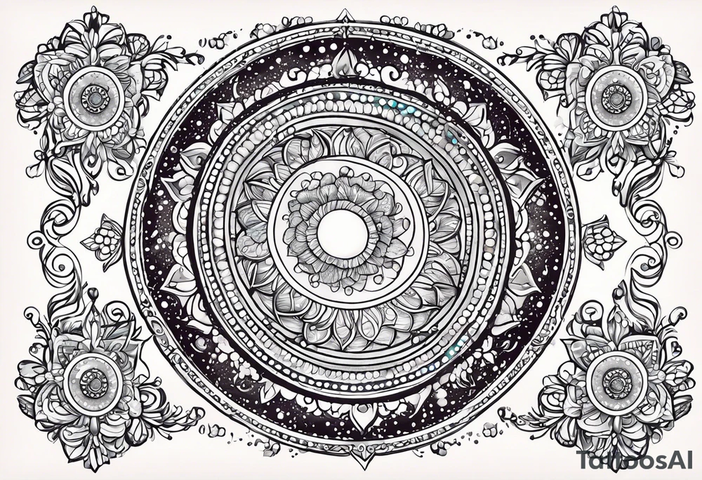 I want a spiral nebula space galaxy tattoo that's colorful and bright and cute and is nice to look at I don't want a traditional circle I want it like the ones thay look like an s shape and this tattoo will be on my left buttcheek and light colors tattoo idea