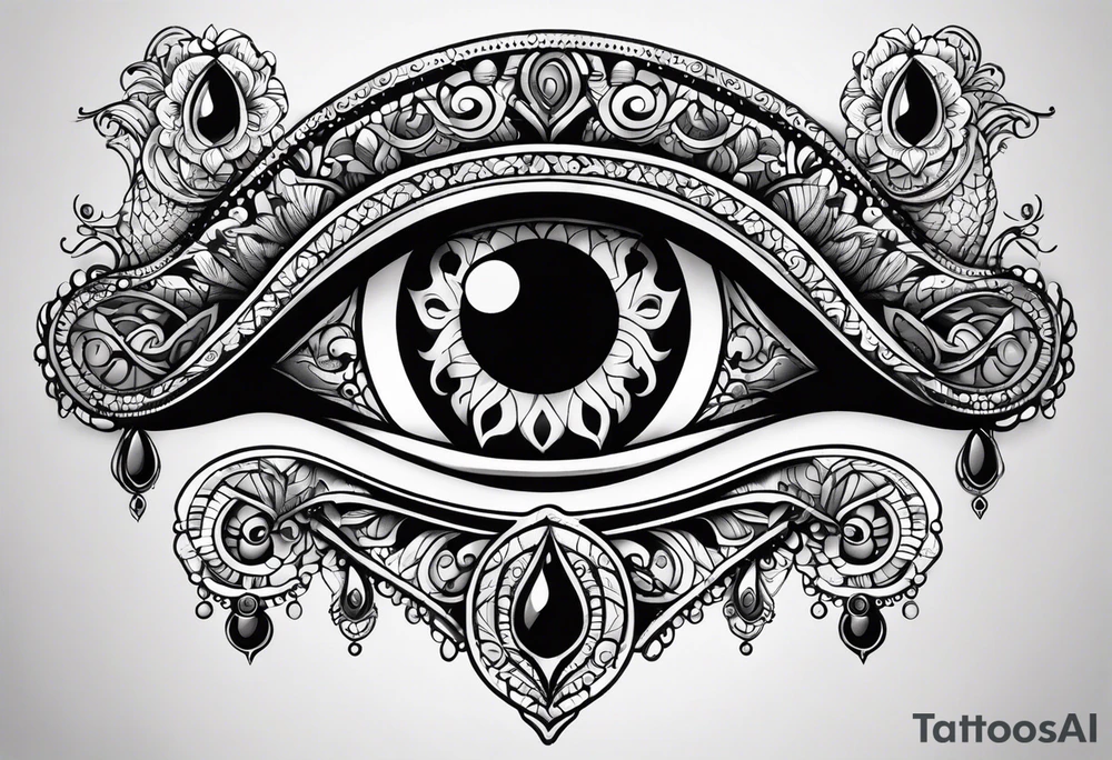 Evil eye tattoo idea