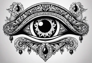 Evil eye tattoo idea