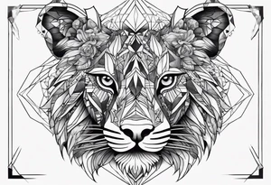 Geometric animal tattoo idea