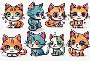 A cute cat tattoo idea