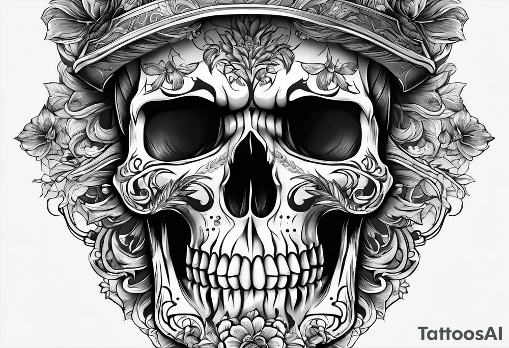 Skull tattoo idea