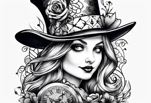 Alice in wonderland tattoo idea