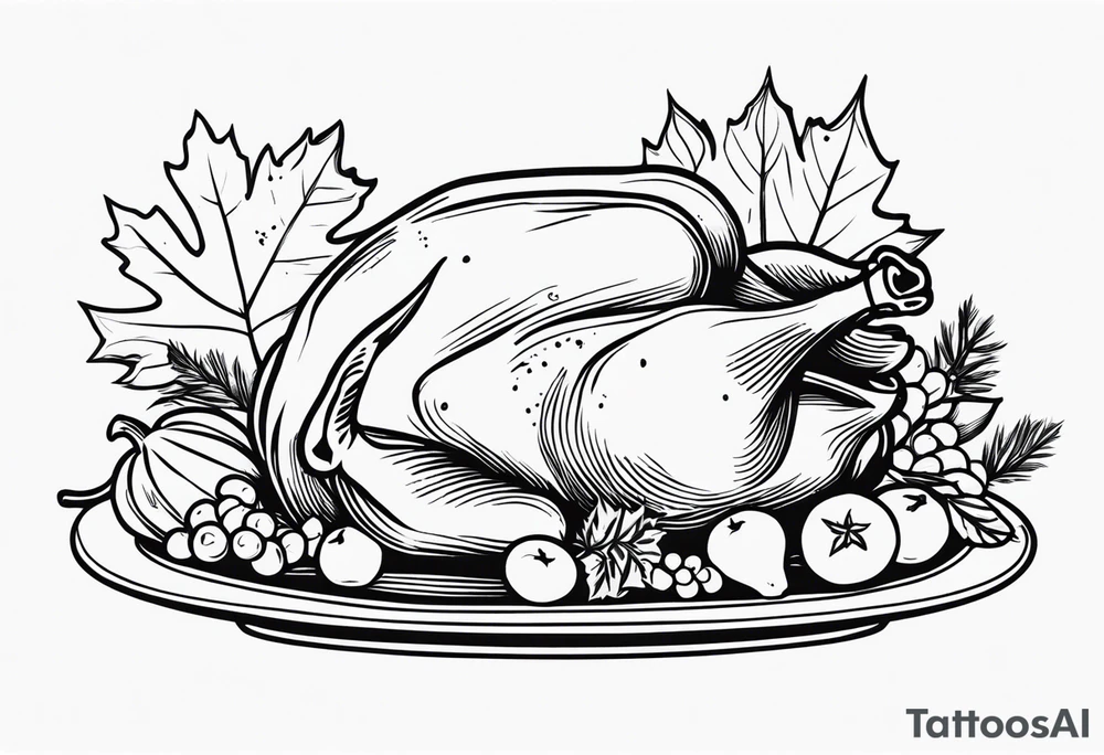 thanksgiving dinner tattoo idea