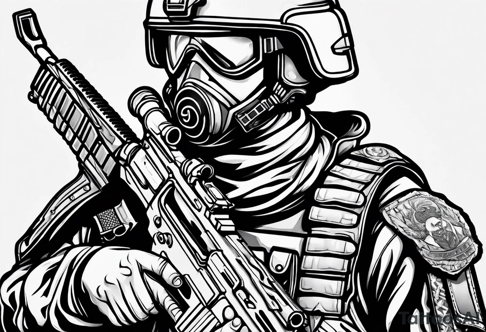 Small soldier tattoo idea