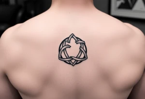 Simple celtic trinity knot with the circle. for placement on the inner arm tattoo idea