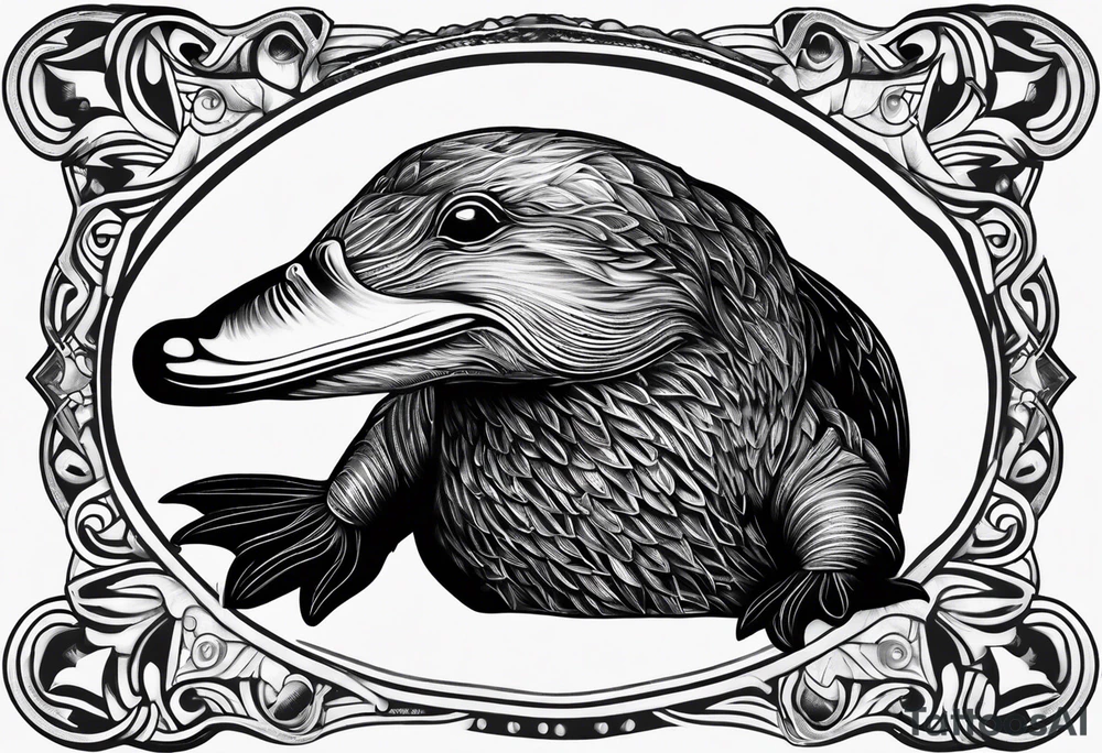 Duckbill platypus tattoo idea