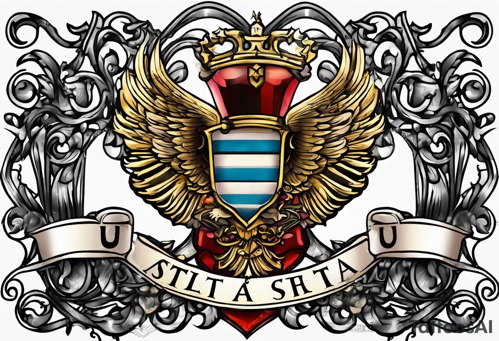 Family crest of the Basta surname tattoo idea