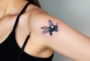 pilot bumble bee flying an airplane tattoo idea