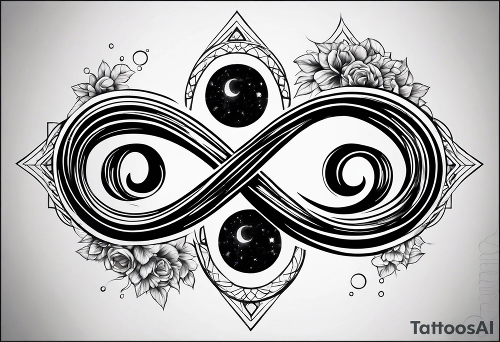 infinity symbol as a galaxy tattoo idea