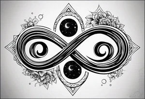 infinity symbol as a galaxy tattoo idea