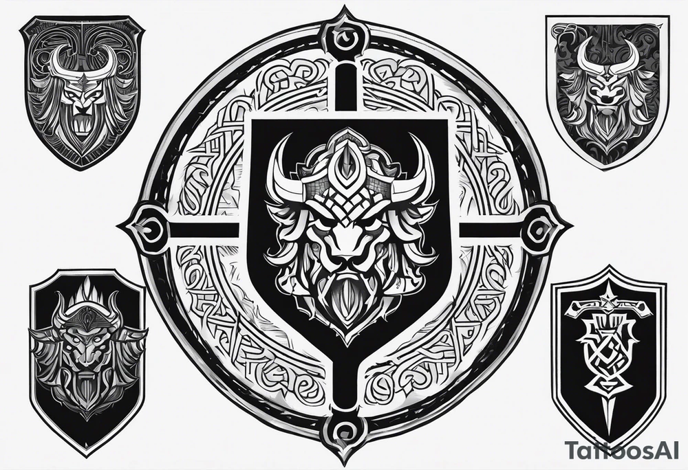 Valhalla shield tattoo idea