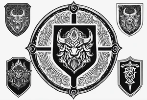 Valhalla  shield tattoo idea