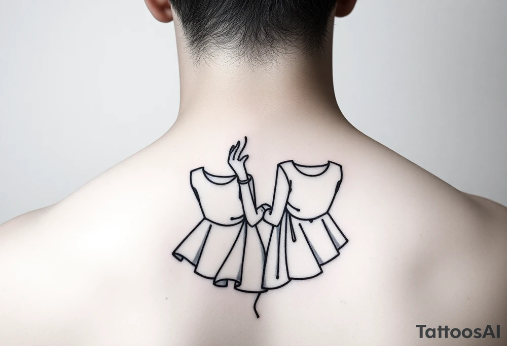 Mother two daughters matching tattoo idea