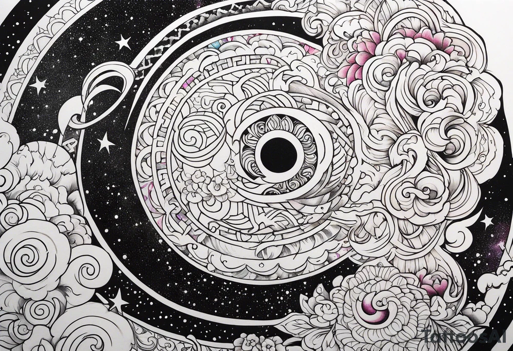 Glitter Galaxy nightmare tattoo idea